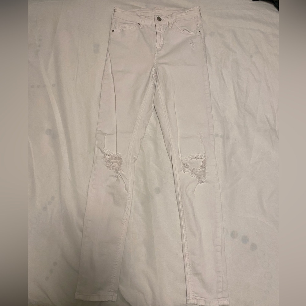 Topshop White Skinny Jeans, size 26